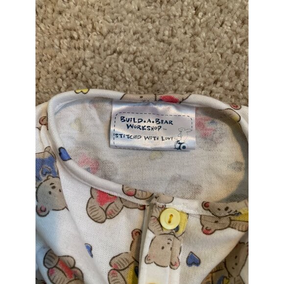 Build-A-Bear Workshop Plush Shaggy Dog Stuffed Animal Wearing Cute Pajama Top - Picture 10 of 12